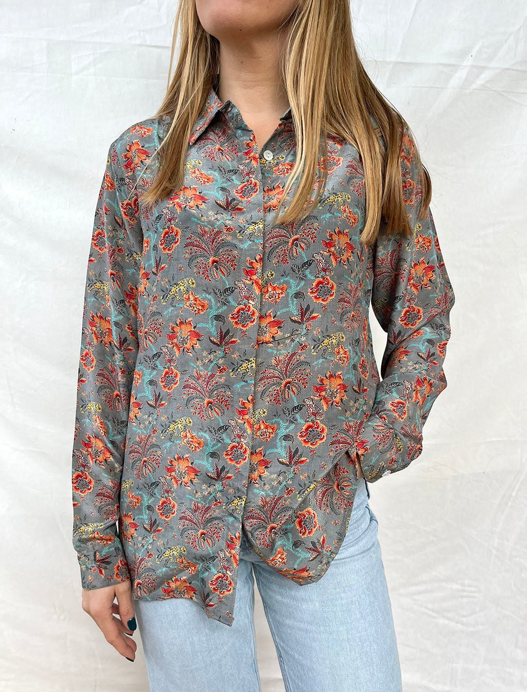 100% Silk Golden Shirt n.22 - Bohemia Couture
