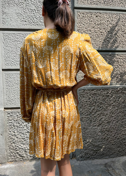 Viscose Lea Wrap Short Dress n.1