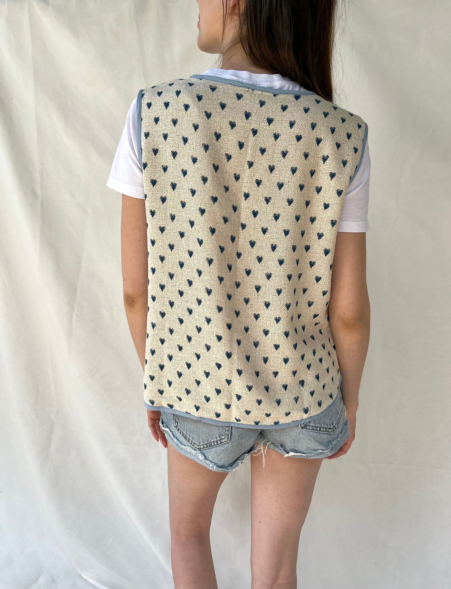 Meli Hearts Waistcoat Light Blue n.2