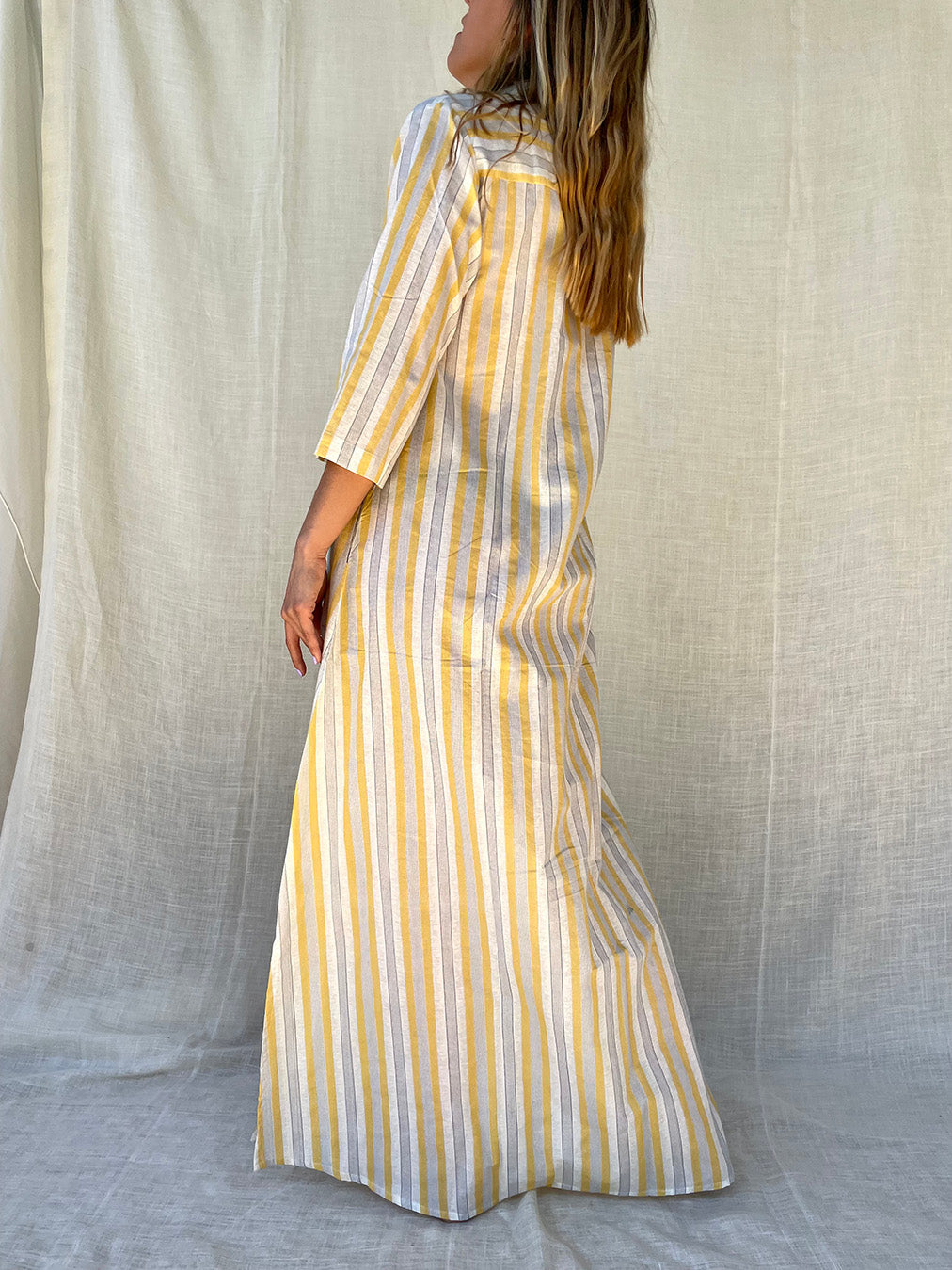 Cotton Kaftan Long Dress - Sample n.55