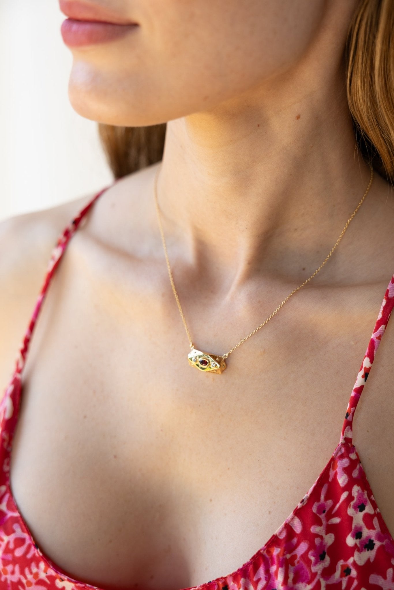 Secret Keeper Amulet Necklace n.1 Red - Bohemia Couture