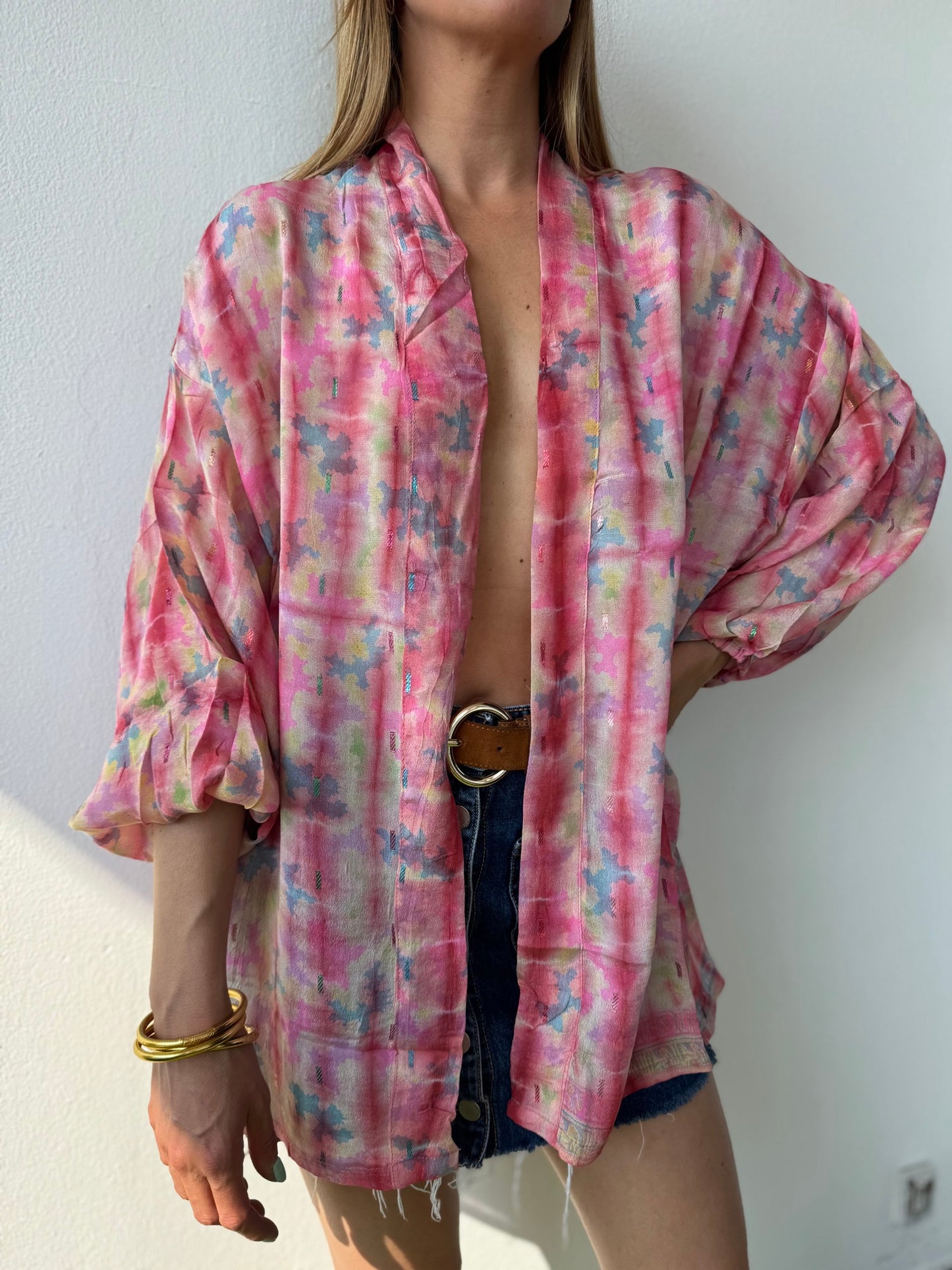 Silk Tie Dye Cardigan n.14