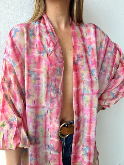 Silk Tie Dye Cardigan n.14