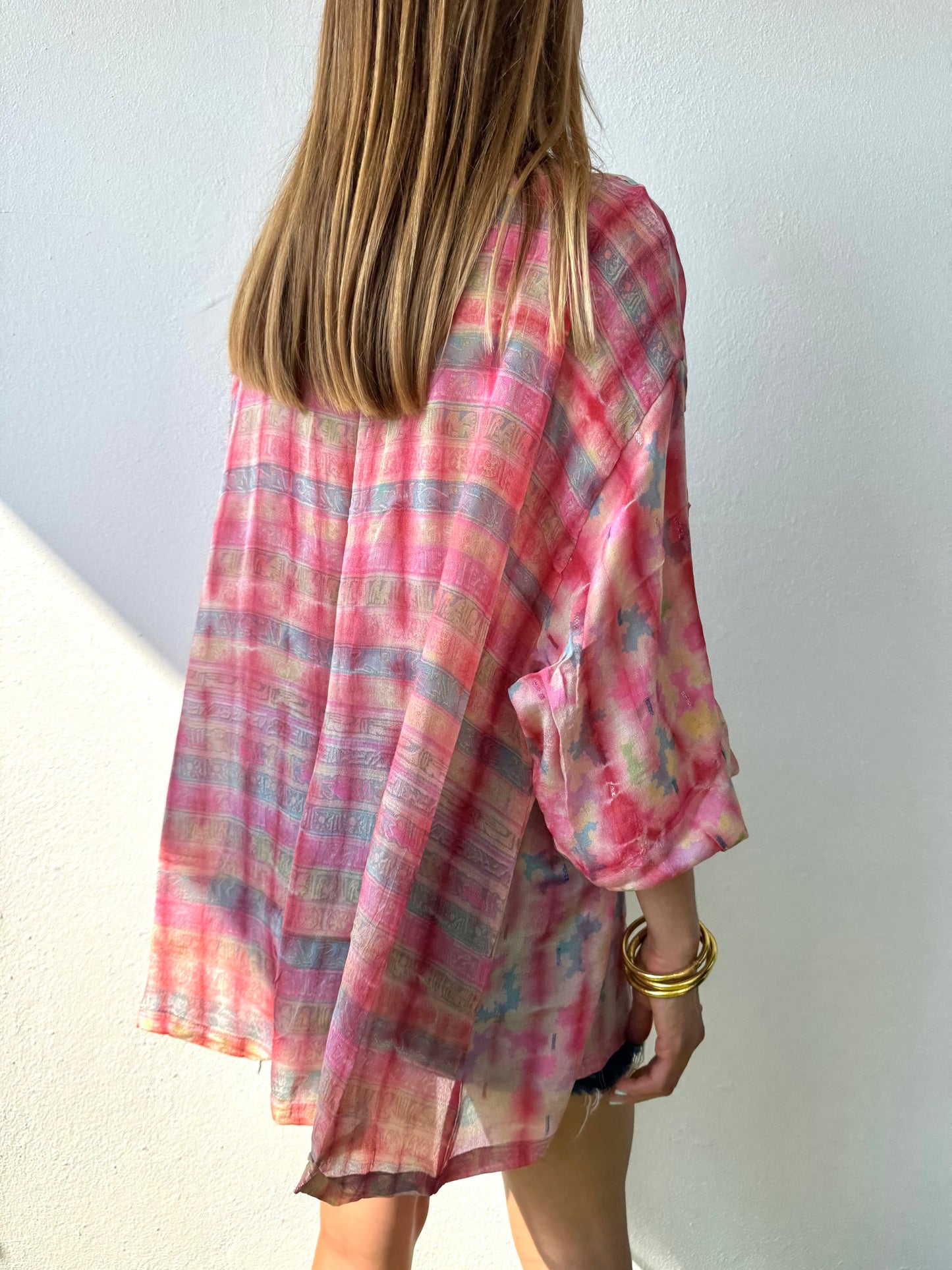 Silk Tie Dye Cardigan n.14