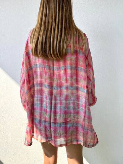 Silk Tie Dye Cardigan n.14