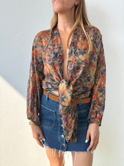 Silk Tie Dye Cardigan n.15