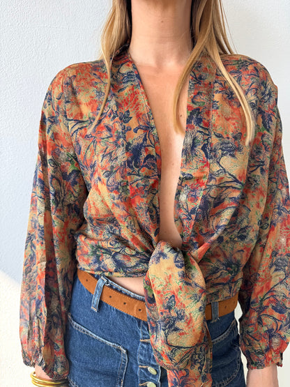 Silk Tie Dye Cardigan n.15
