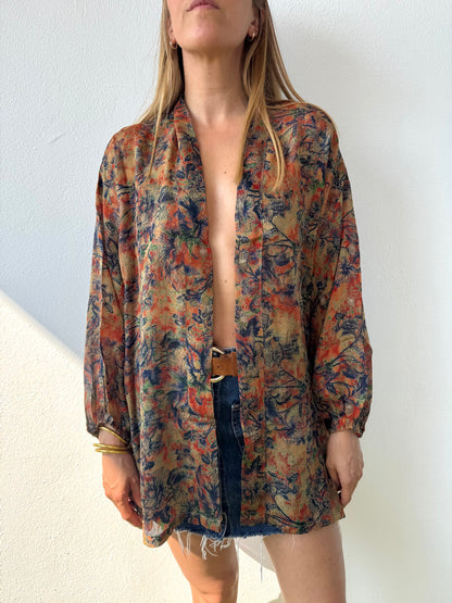 Silk Tie Dye Cardigan n.15