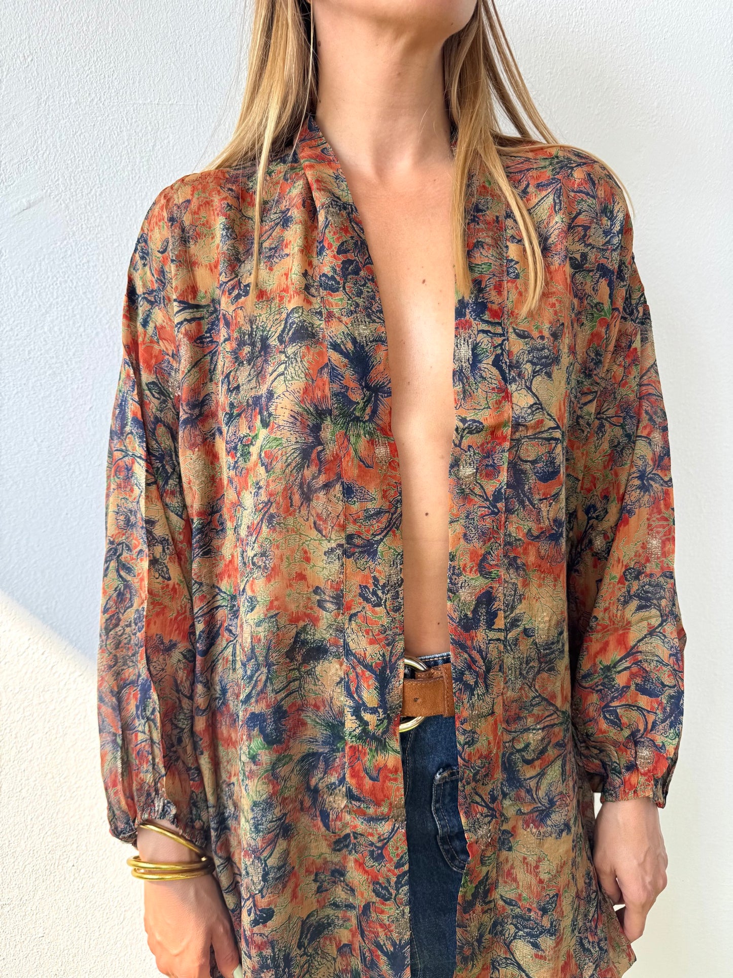 Silk Tie Dye Cardigan n.15