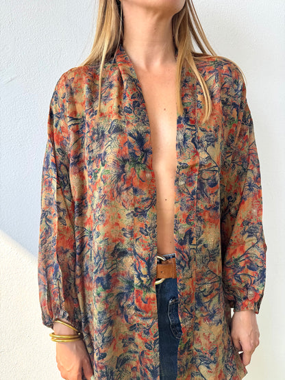 Silk Tie Dye Cardigan n.15