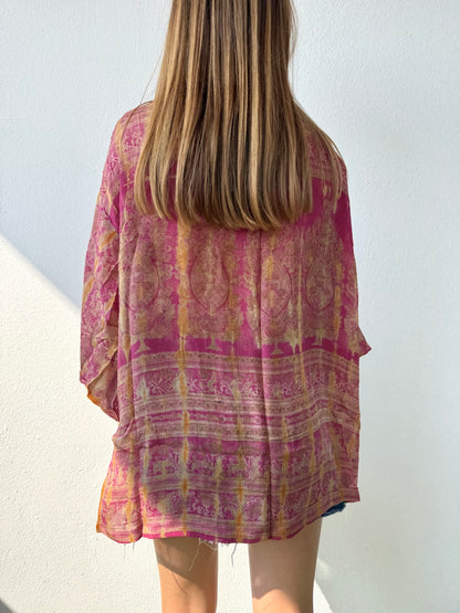Silk Tie Dye Cardigan n.16