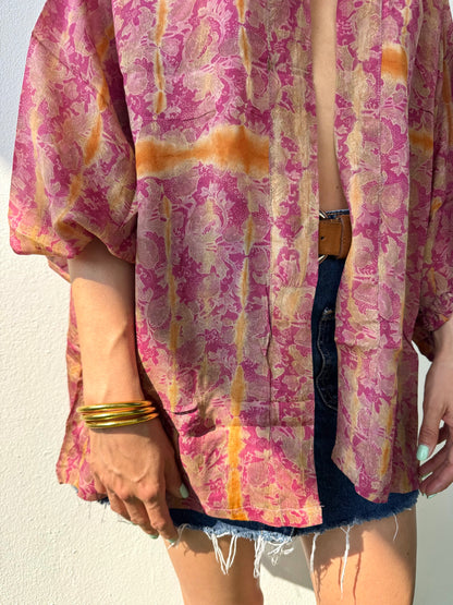 Silk Tie Dye Cardigan n.16
