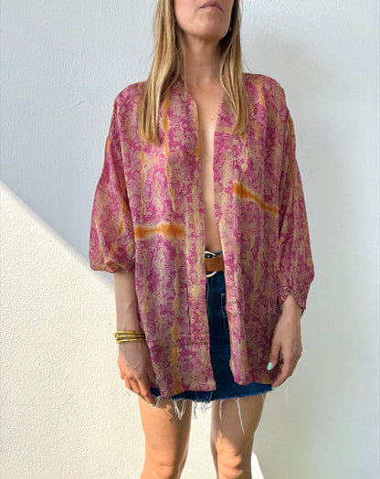 Silk Tie Dye Cardigan n.16
