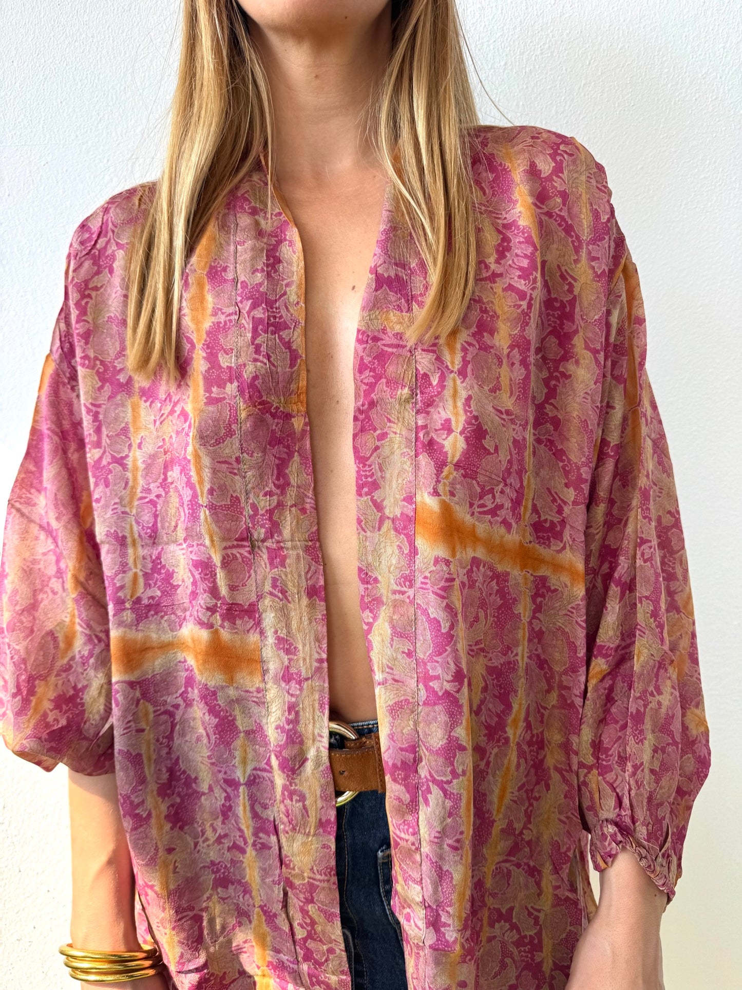 Silk Tie Dye Cardigan n.16