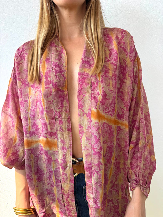 Silk Tie Dye Cardigan n.16