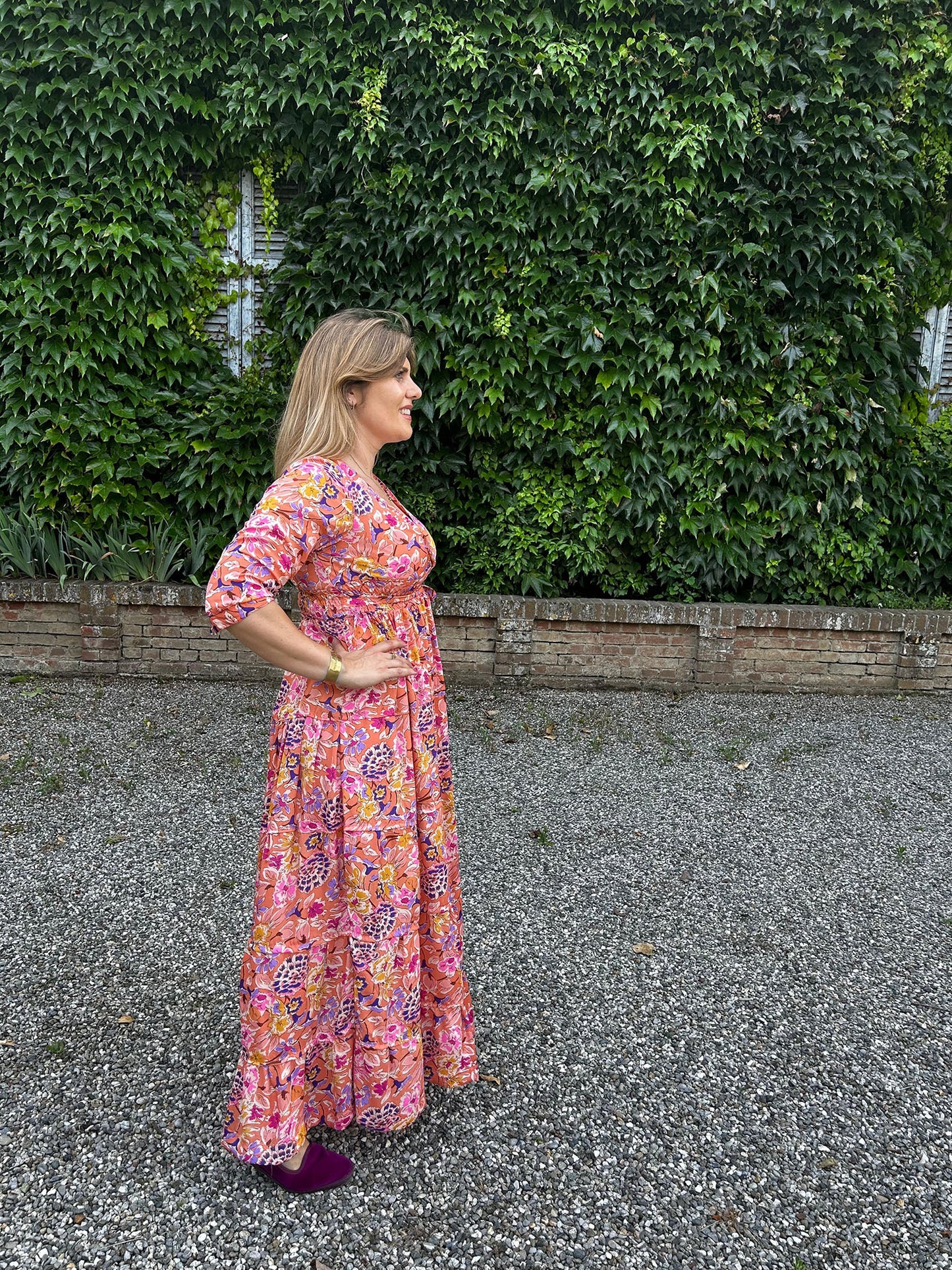 Silk Gardenia Long Dress n.1