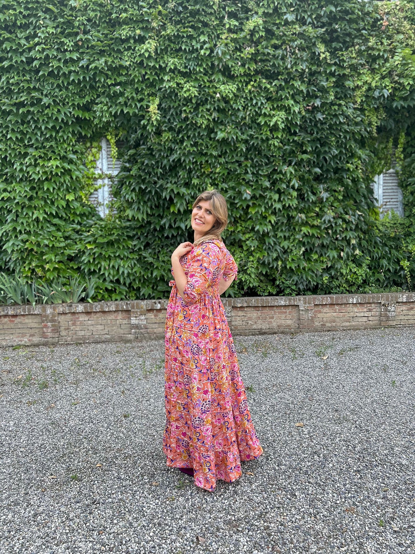 Silk Gardenia Long Dress n.1