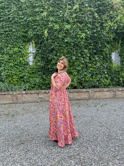 Silk Gardenia Long Dress n.1