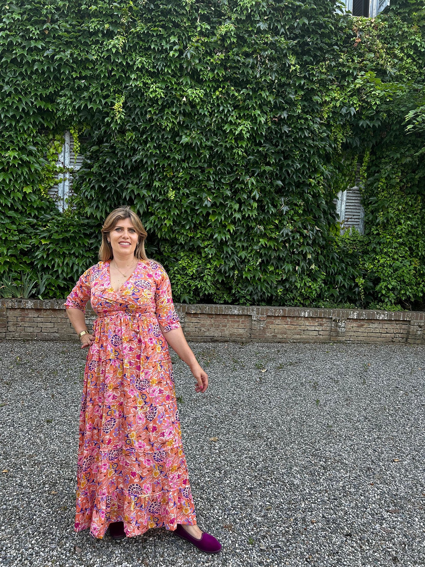 Silk Gardenia Long Dress n.1