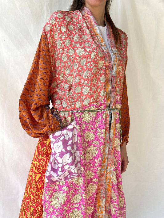 Silk Long Cardigan n.34 - Bohemia Couture
