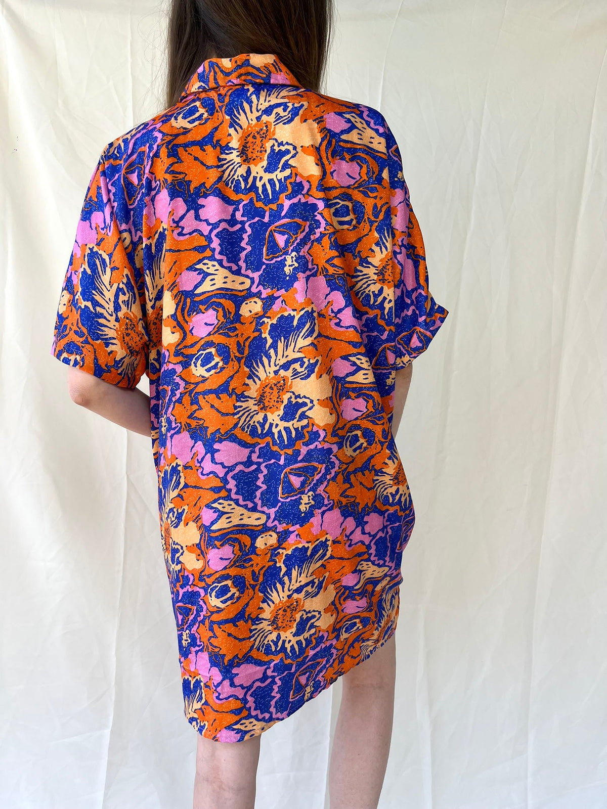 Silk Oversize Shirt Dress n.11 - Bohemia Couture