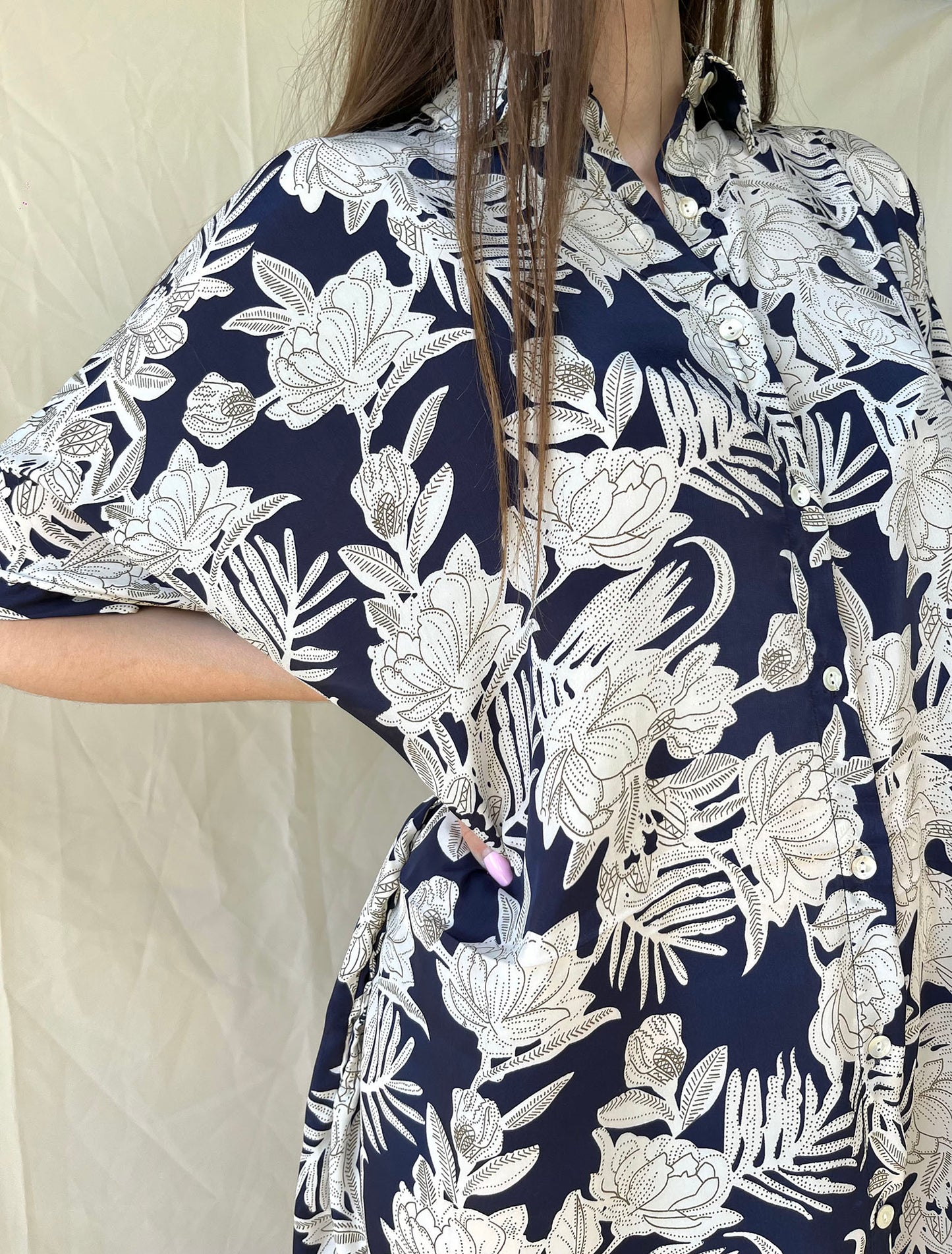 Silk Oversize Shirt Dress n.12