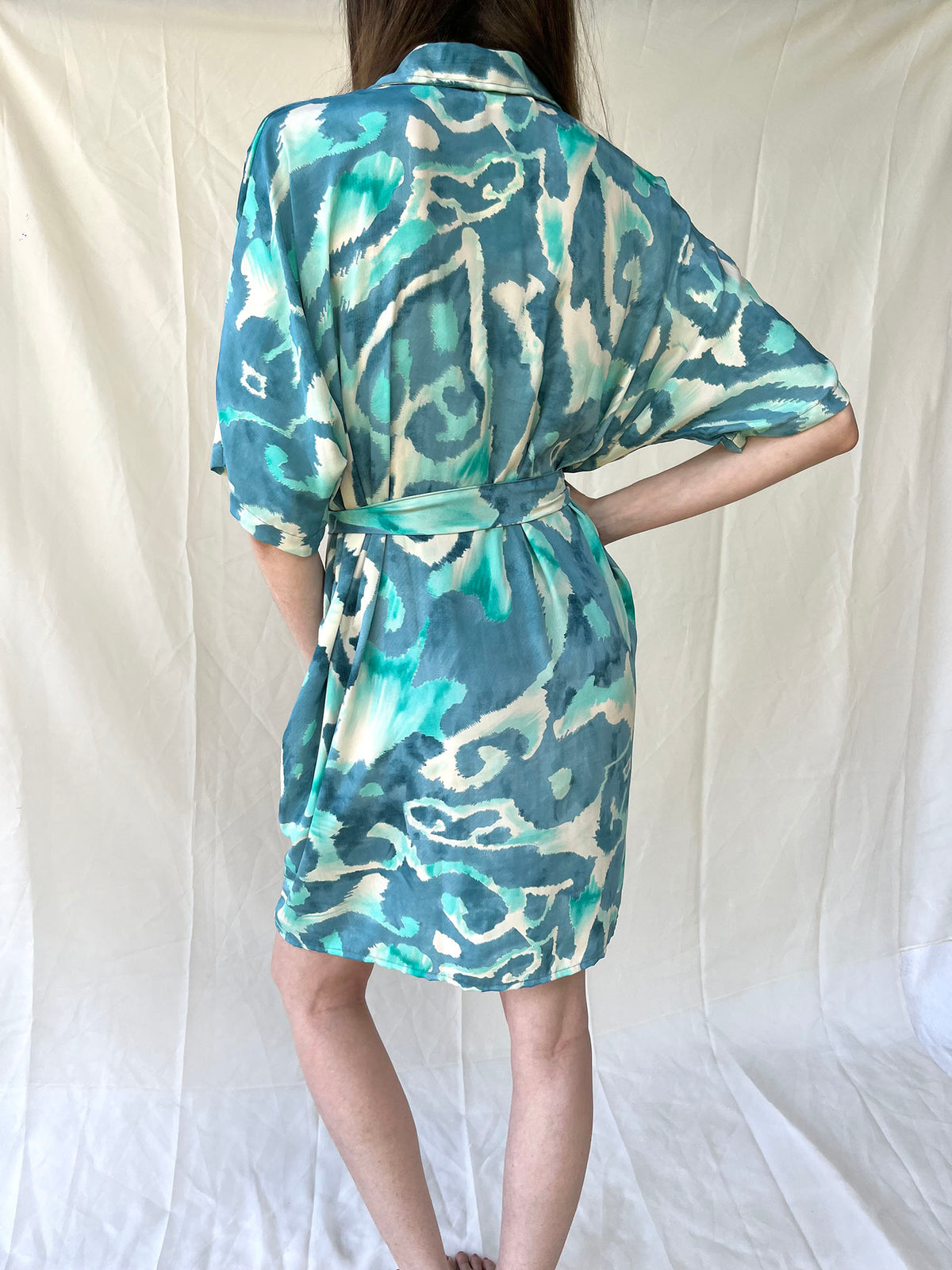 Silk Oversize Shirt Dress n.8 - Bohemia Couture