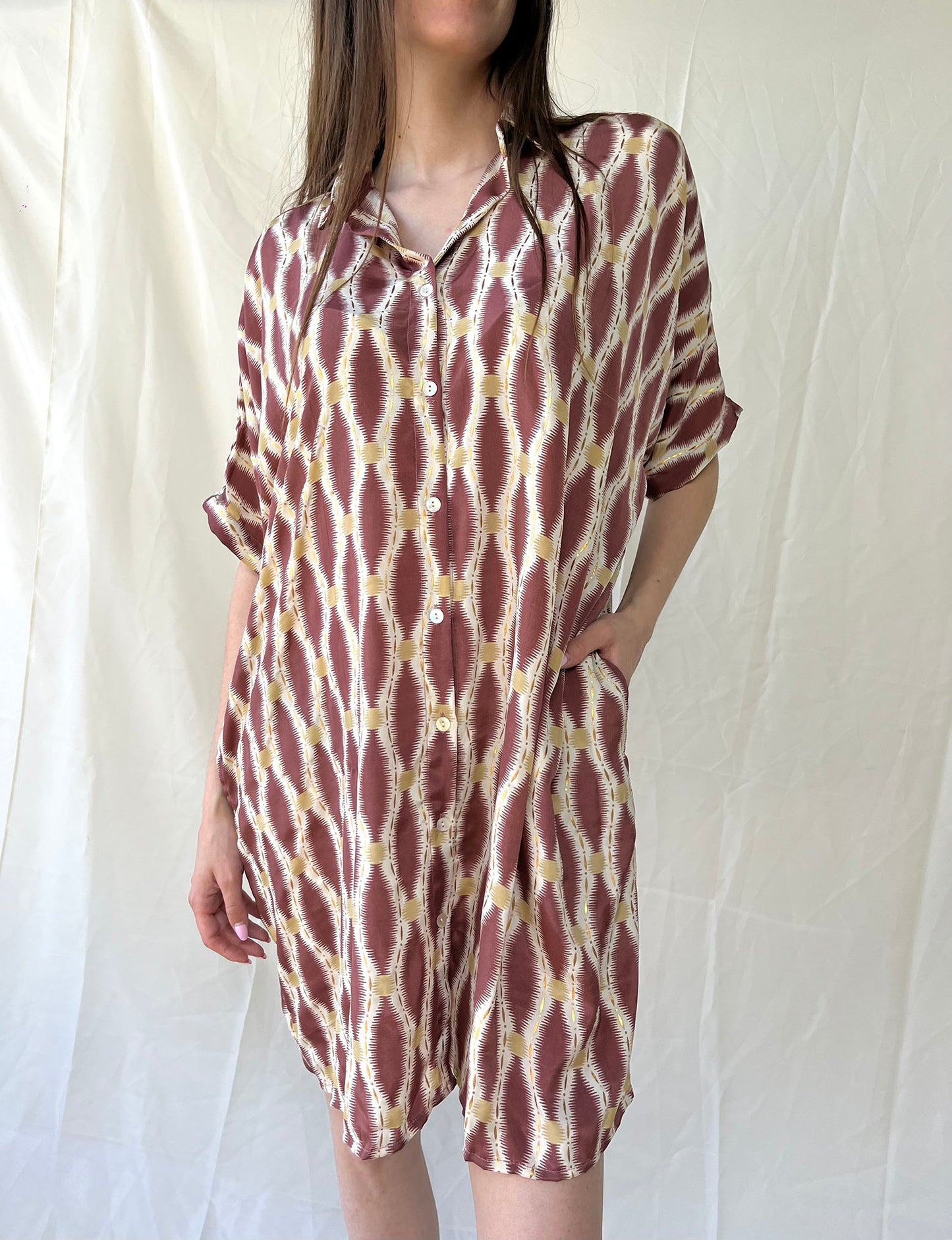 Silk Oversize Shirt Dress n.9