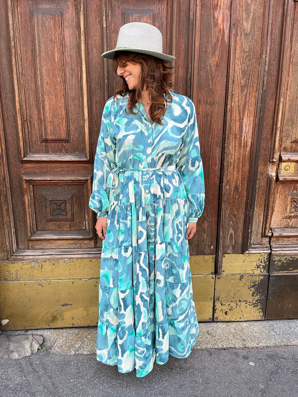Silk St. Barth Long Dress n.13 - Bohemia Couture