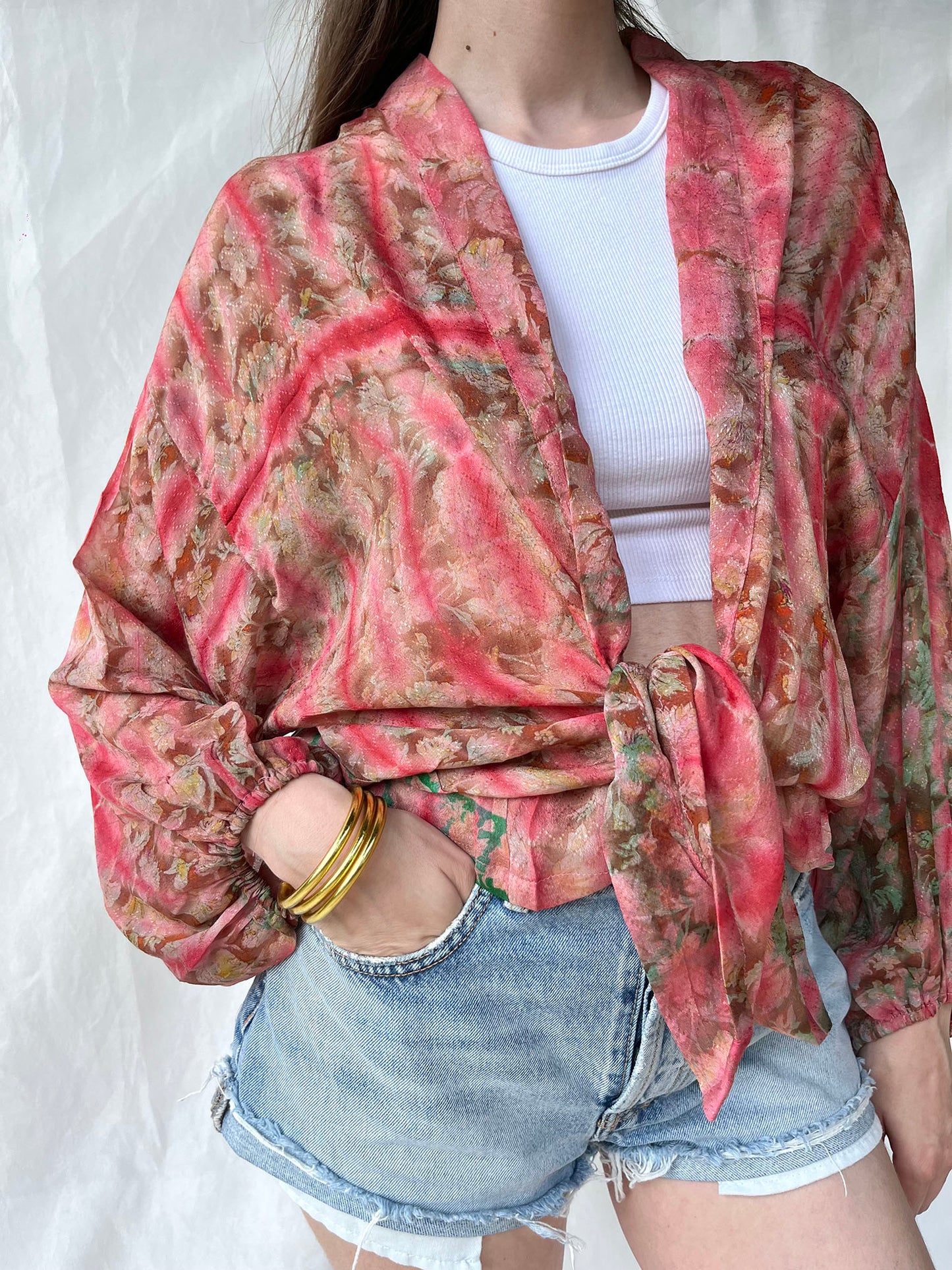 Silk Tie Dye Cardigan n.1