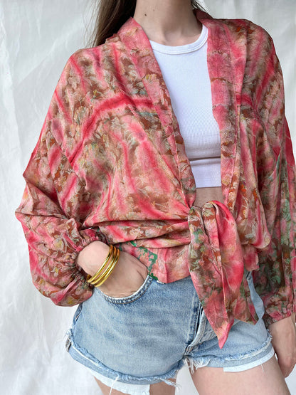 Silk Tie Dye Cardigan n.1
