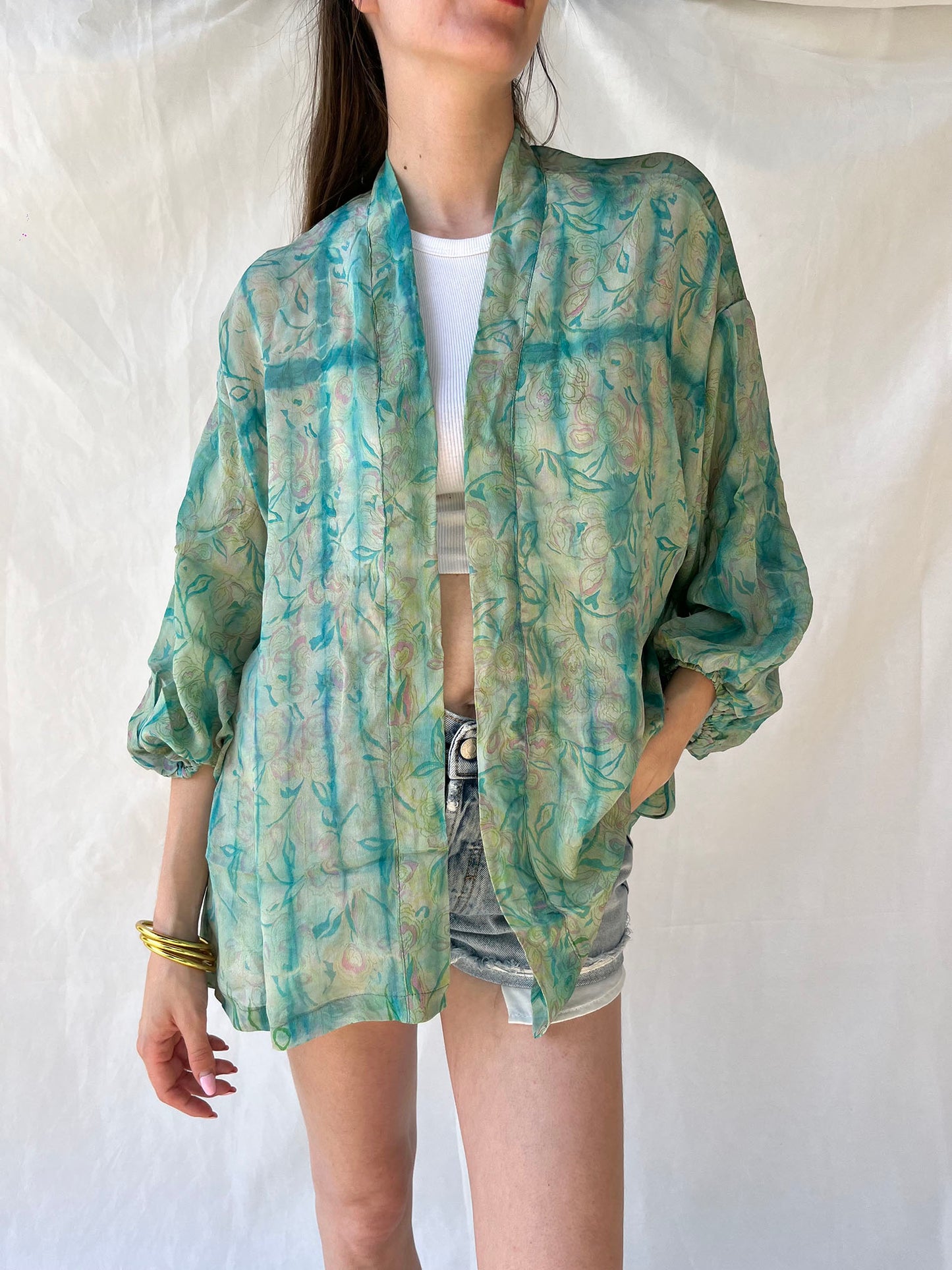 Silk Tie Dye Cardigan n.5