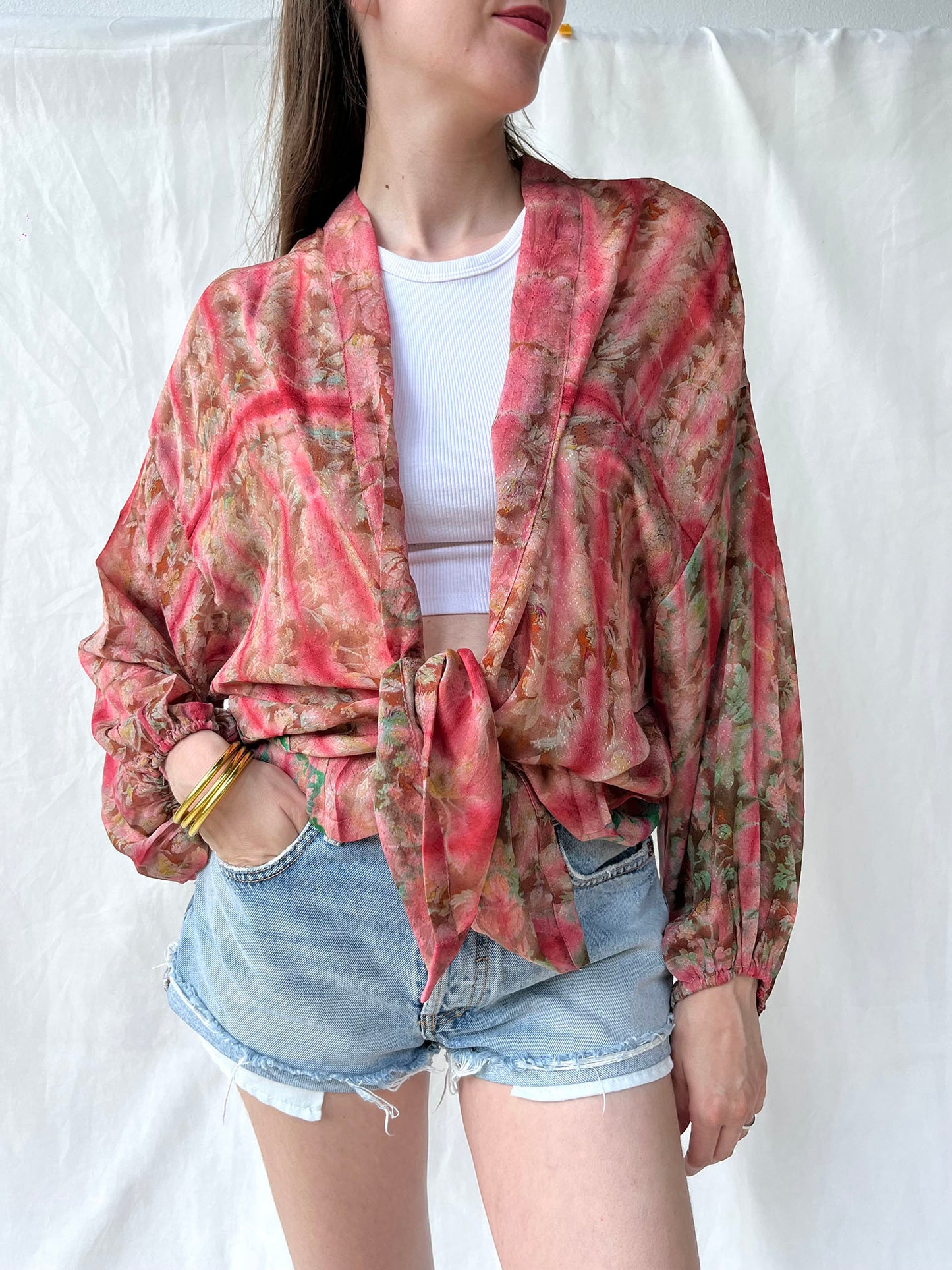 Silk Tie Dye Cardigan n.1