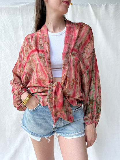 Silk Tie Dye Cardigan n.1