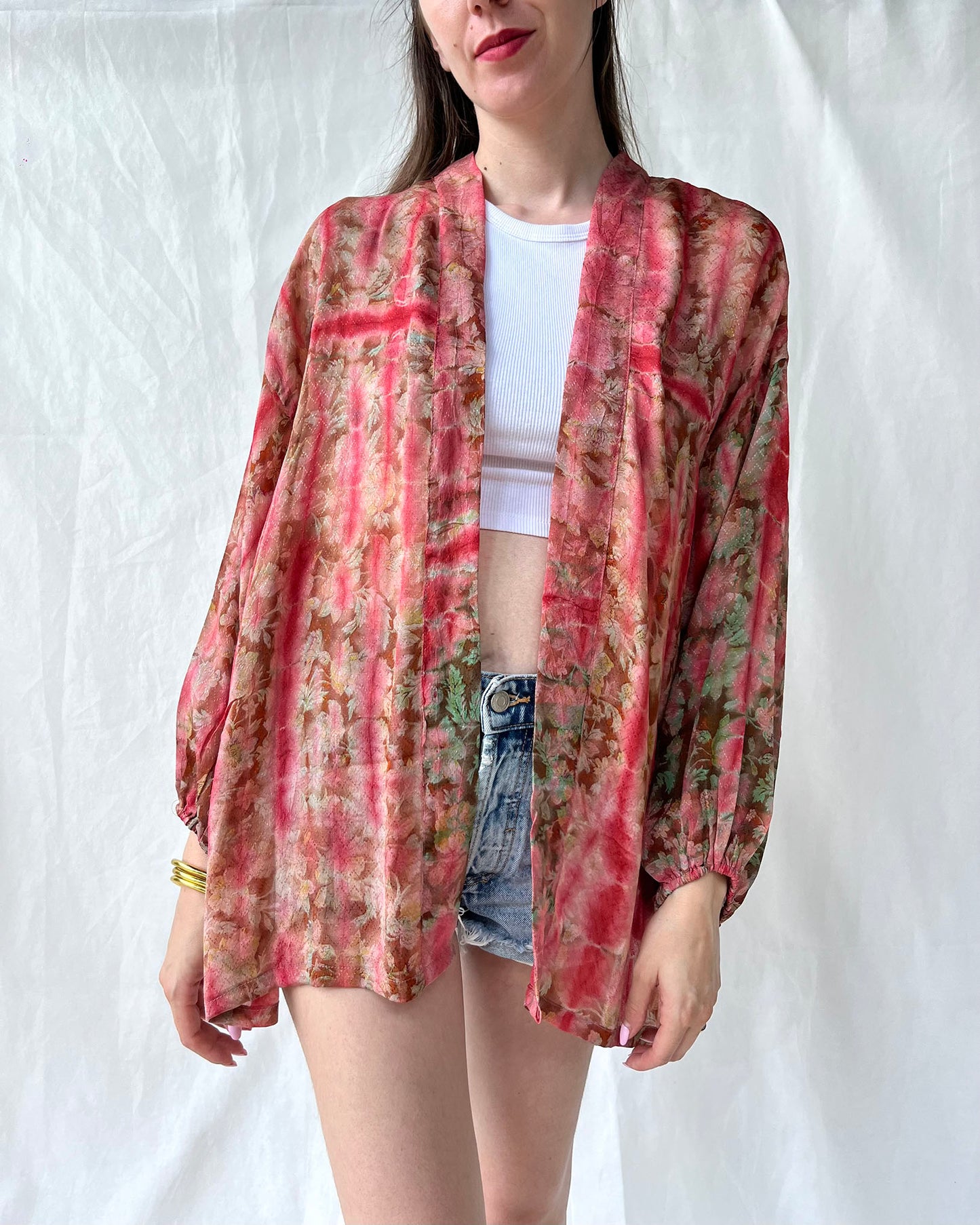 Silk Tie Dye Cardigan n.1