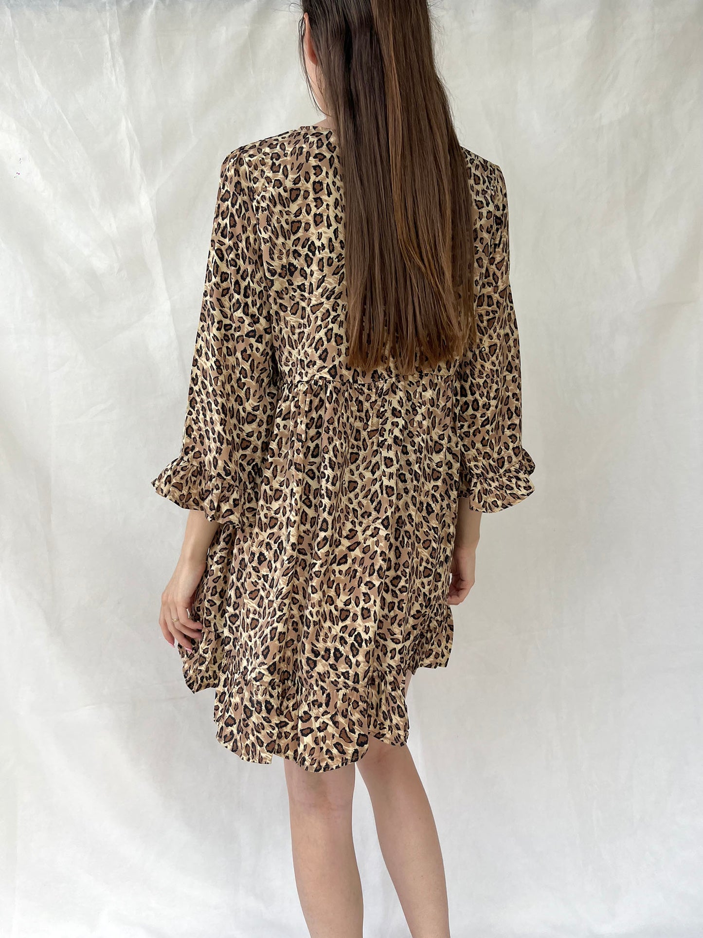 Silk Sunny Short Dress n.3 Leopard