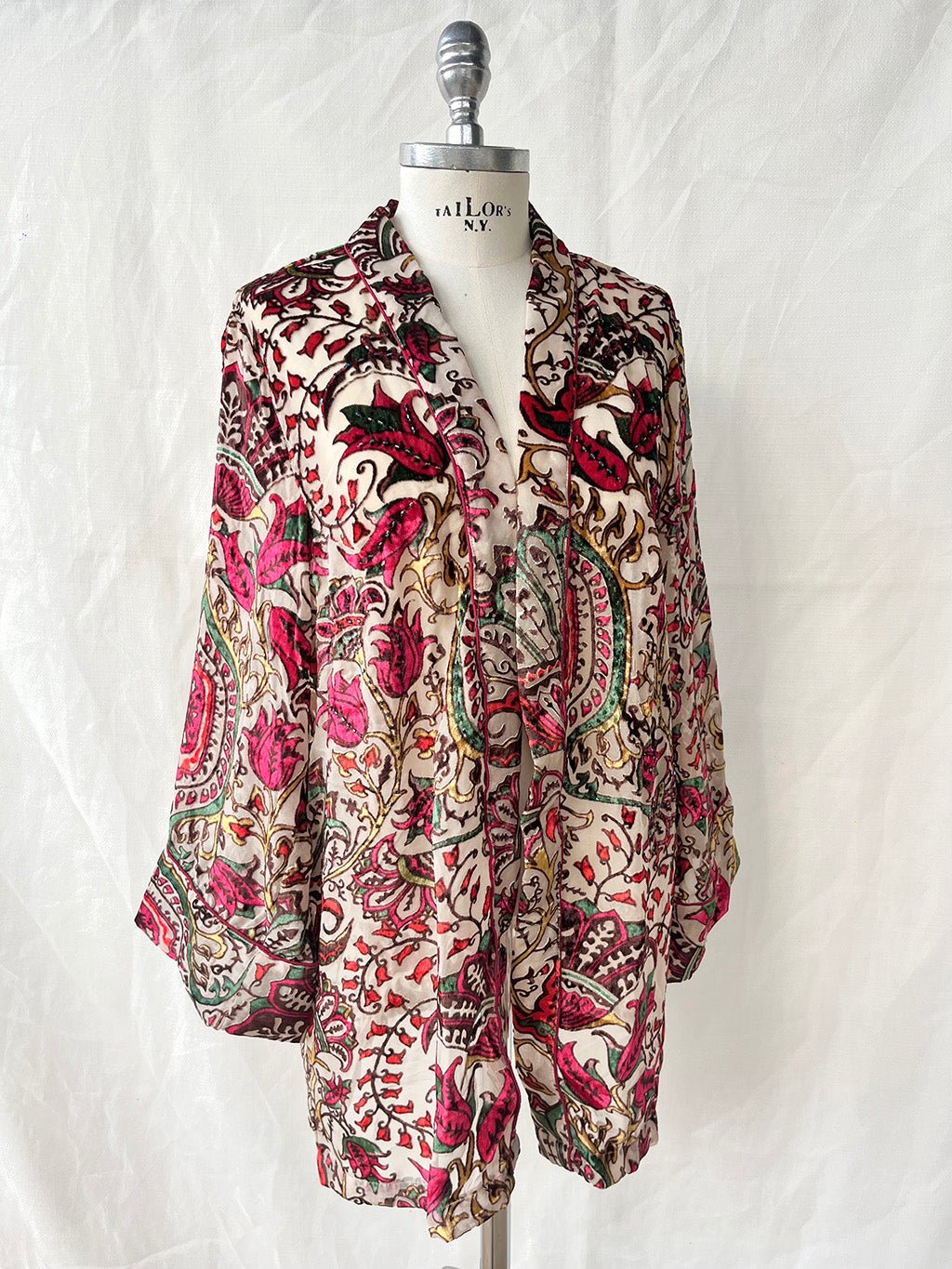 Velvet Short Cardigan - Ivory - Bohemia Couture