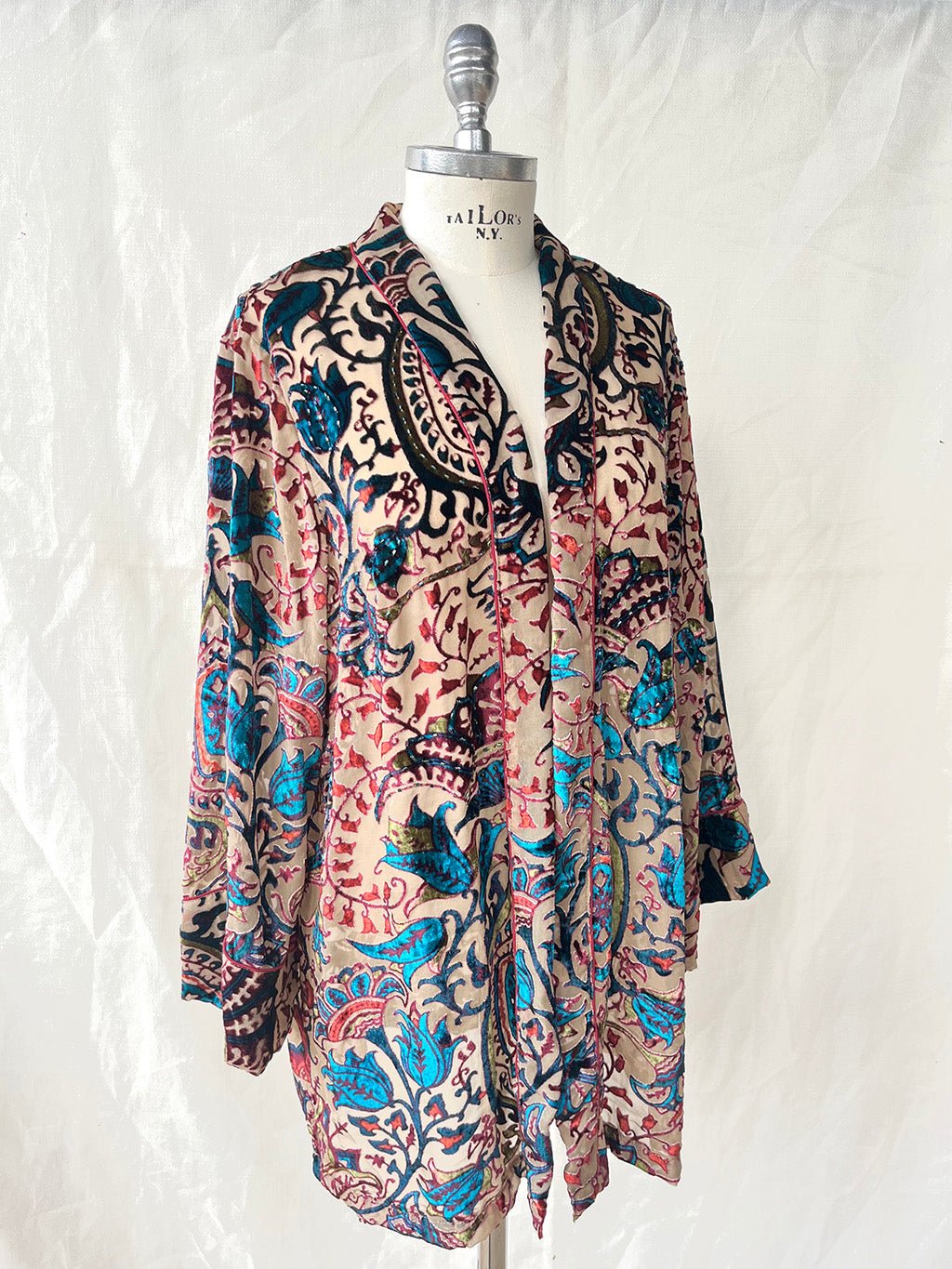 Velvet Short Cardigan - Champagne - Bohemia Couture