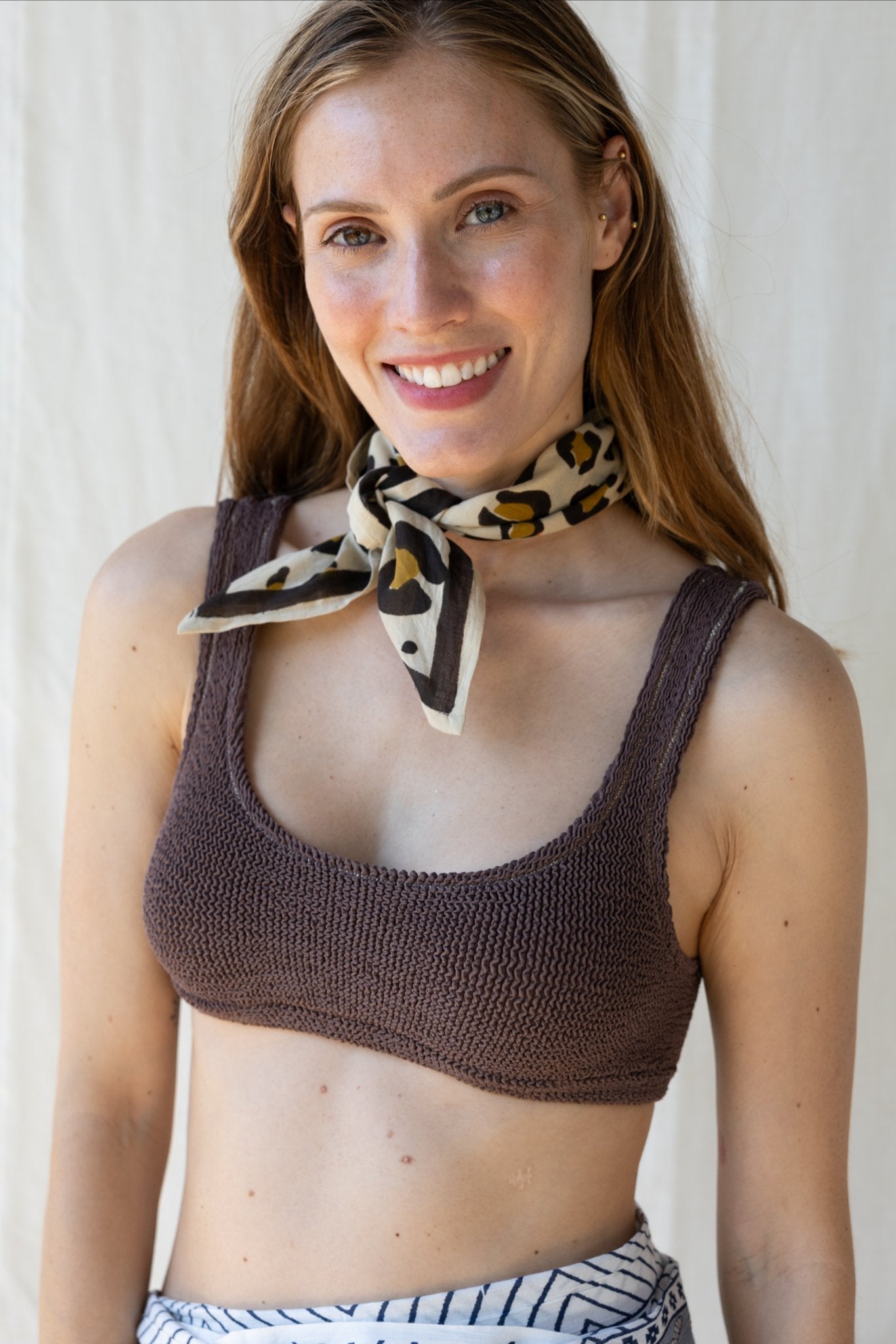 Bandana Leopard Cotton Scarf - Bohemia Couture