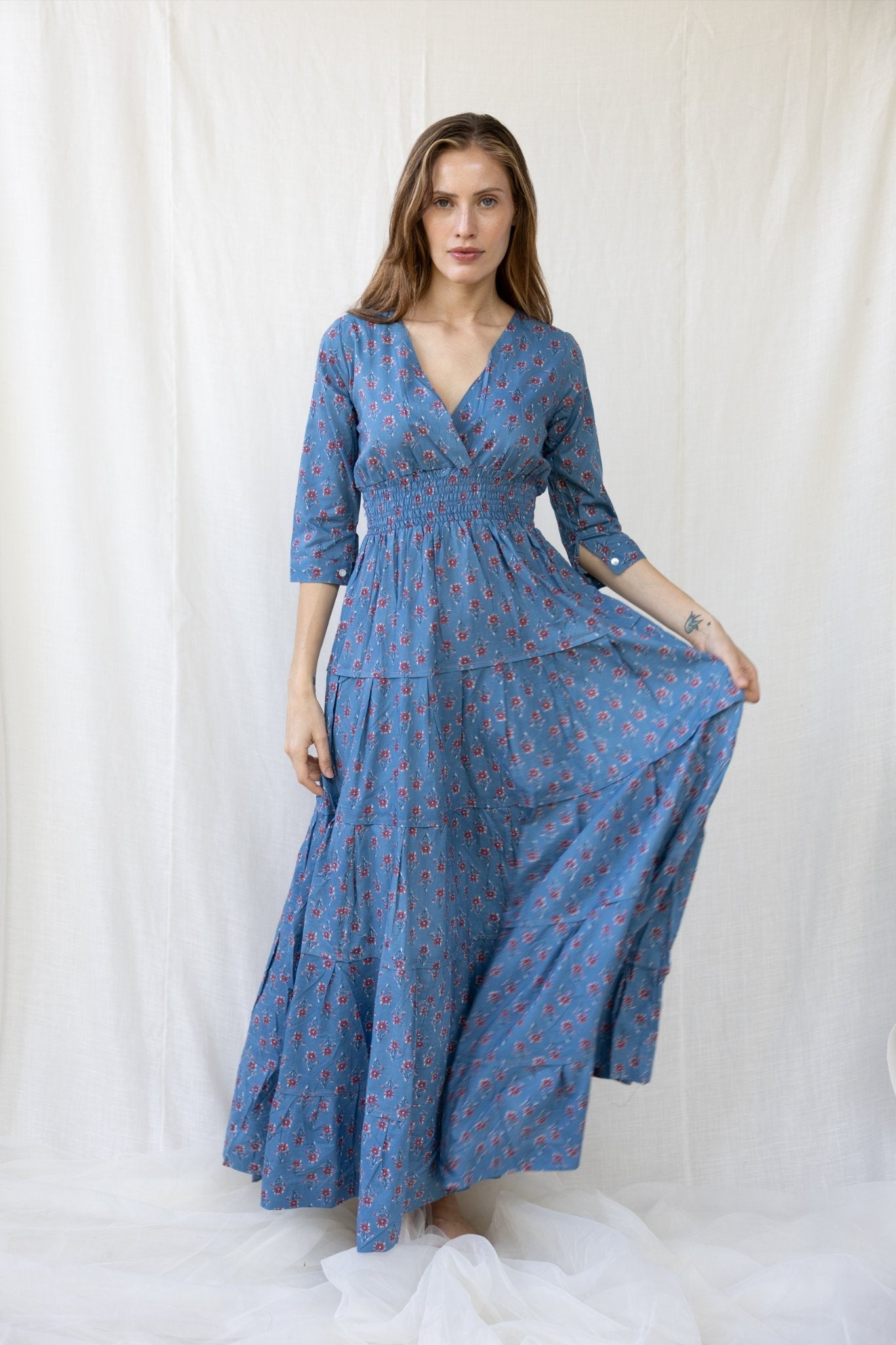 Cotton Gardenia Long Dress n.5 - Bohemia Couture
