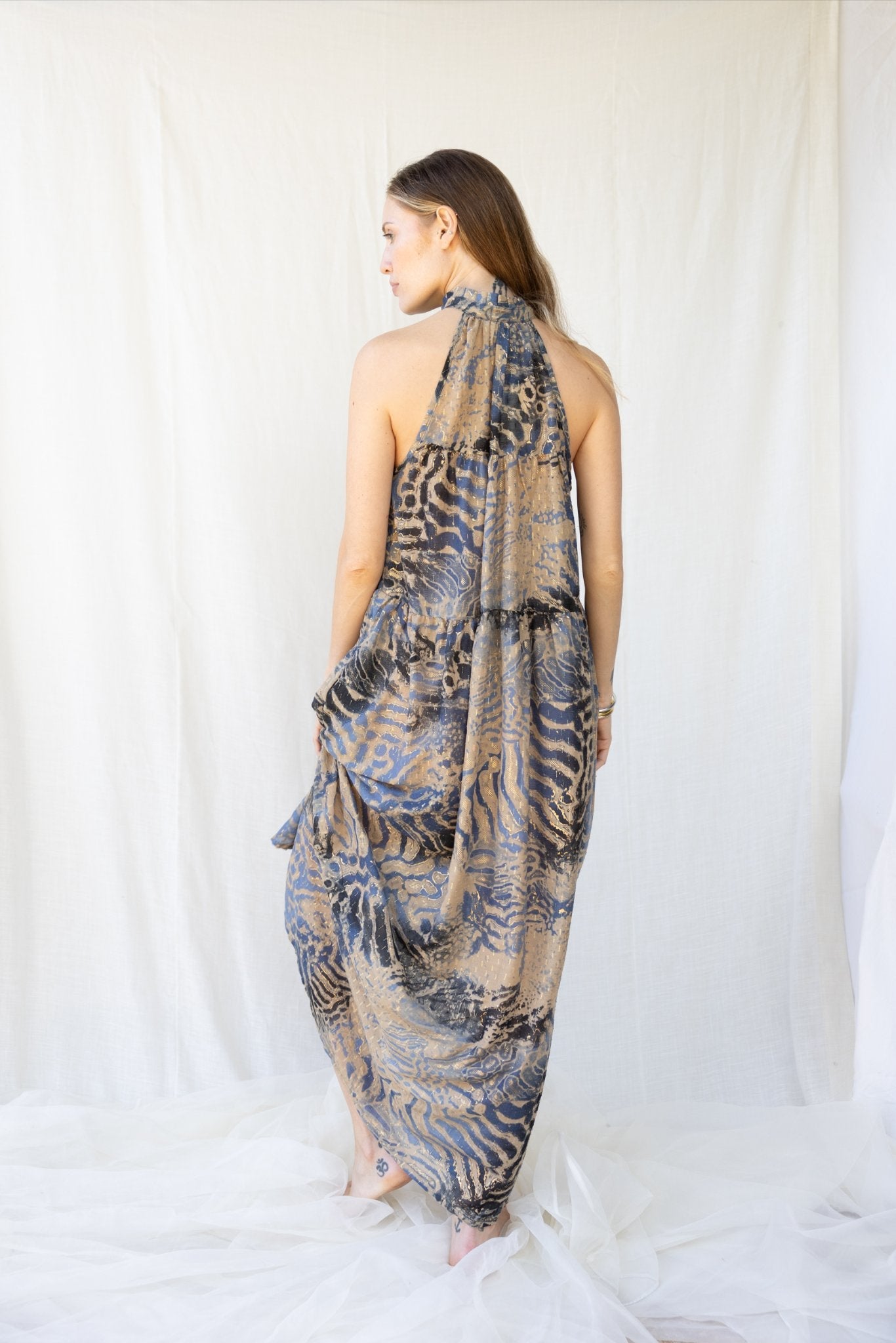 Cotton Lurex Sunday Long Dress n.1 - Bohemia Couture