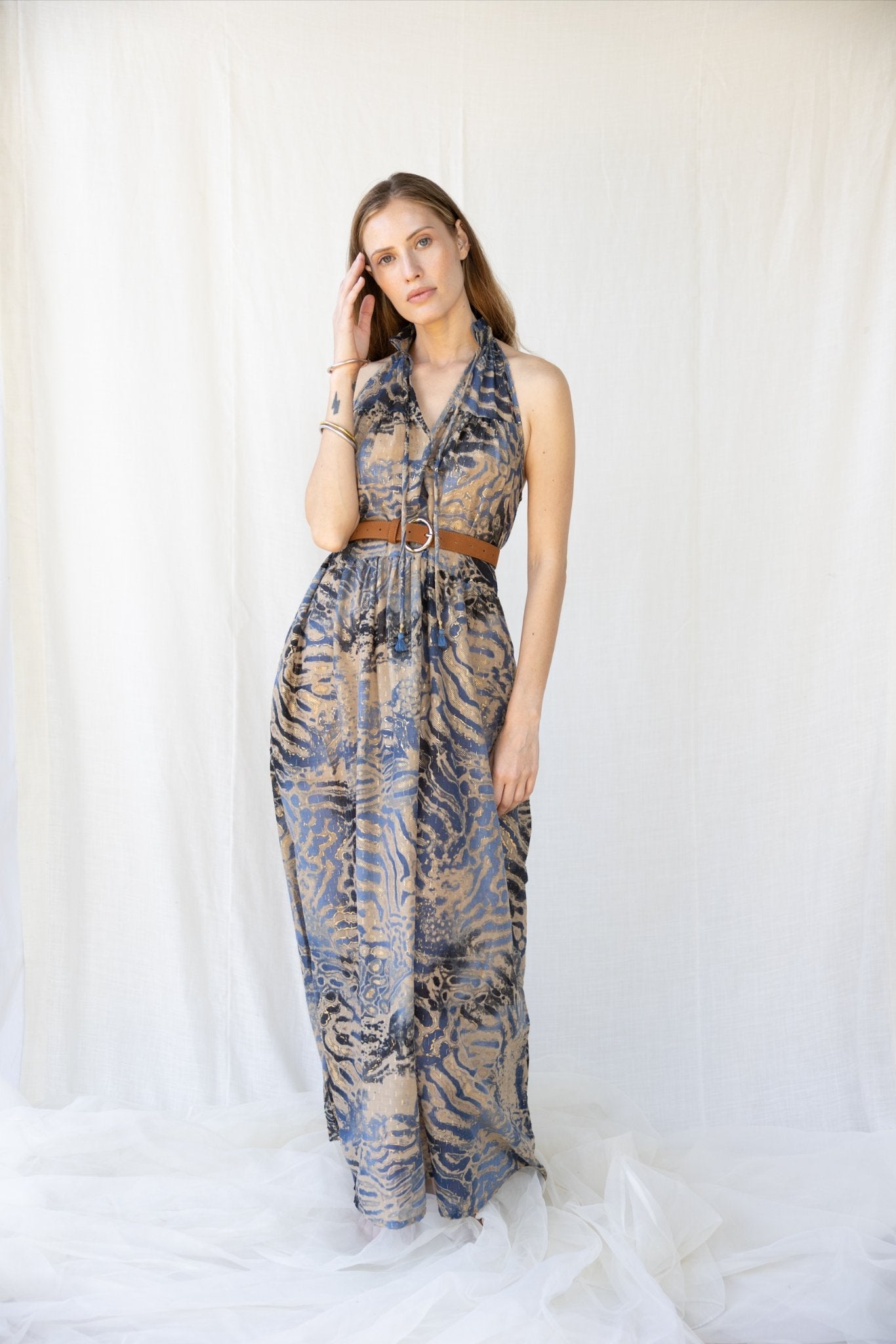 Cotton Lurex Sunday Long Dress n.1 - Bohemia Couture