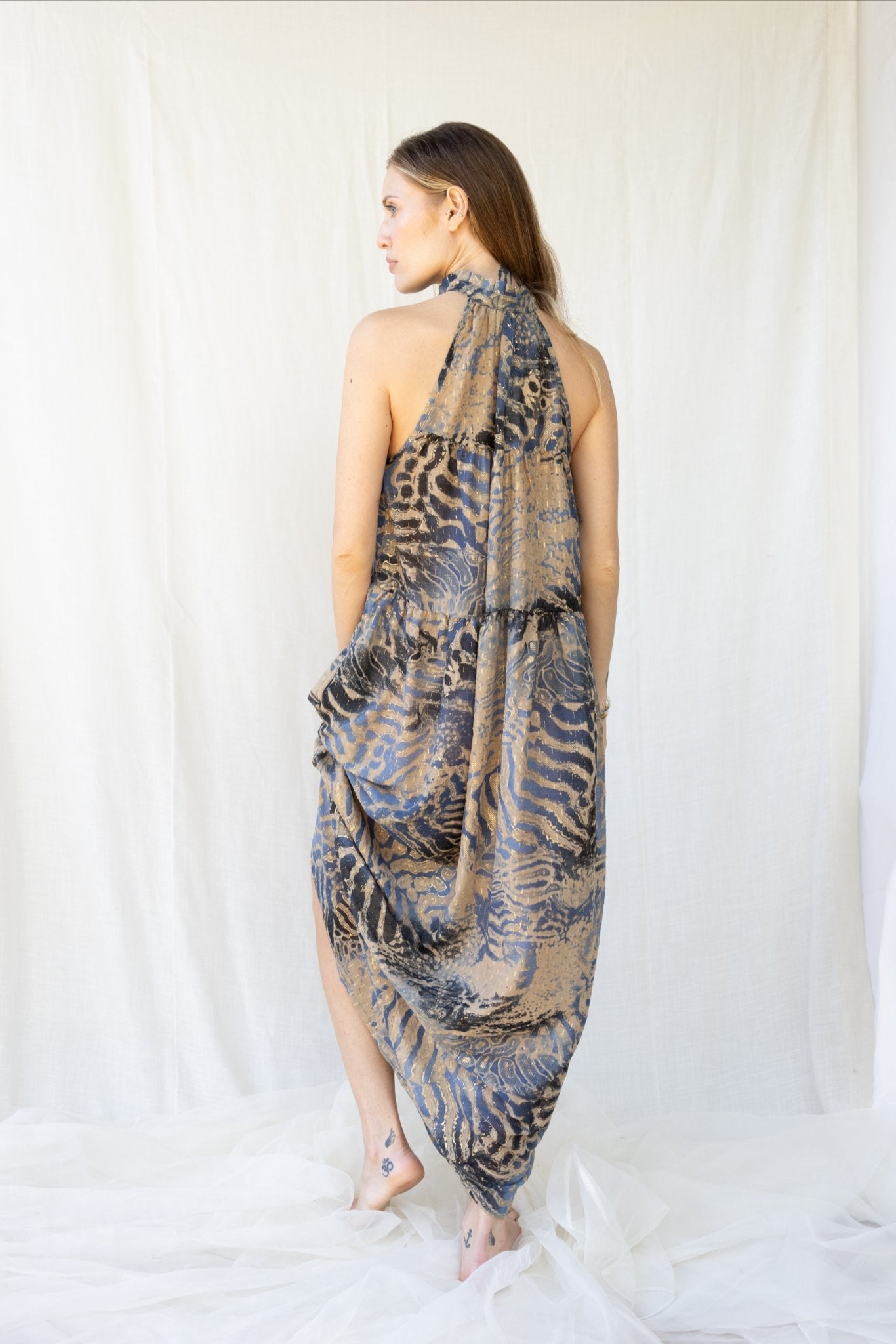 Cotton Lurex Sunday Long Dress n.1 - Bohemia Couture