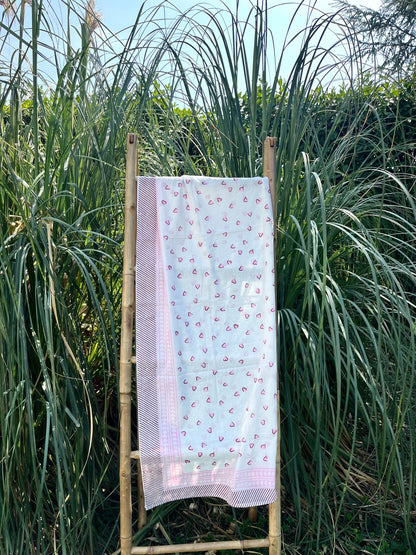 Cotton Pareo n.247 Hearts - Bohemia Couture
