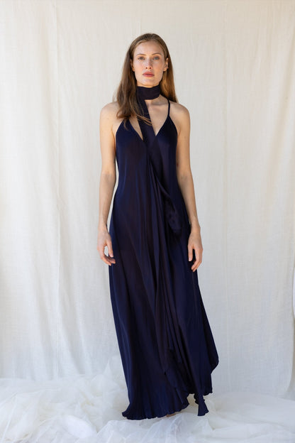 Mafalda Dress n.1 Blue Navy - Bohemia Couture