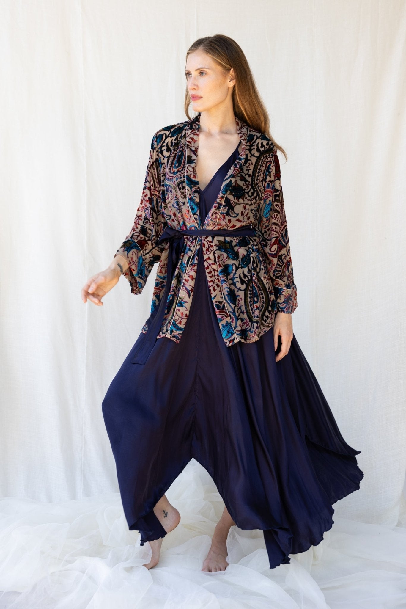 Mafalda Dress n.1 Blue Navy - Bohemia Couture