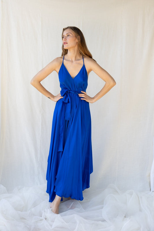 Mafalda Dress n.3 Electric Blue - Bohemia Couture
