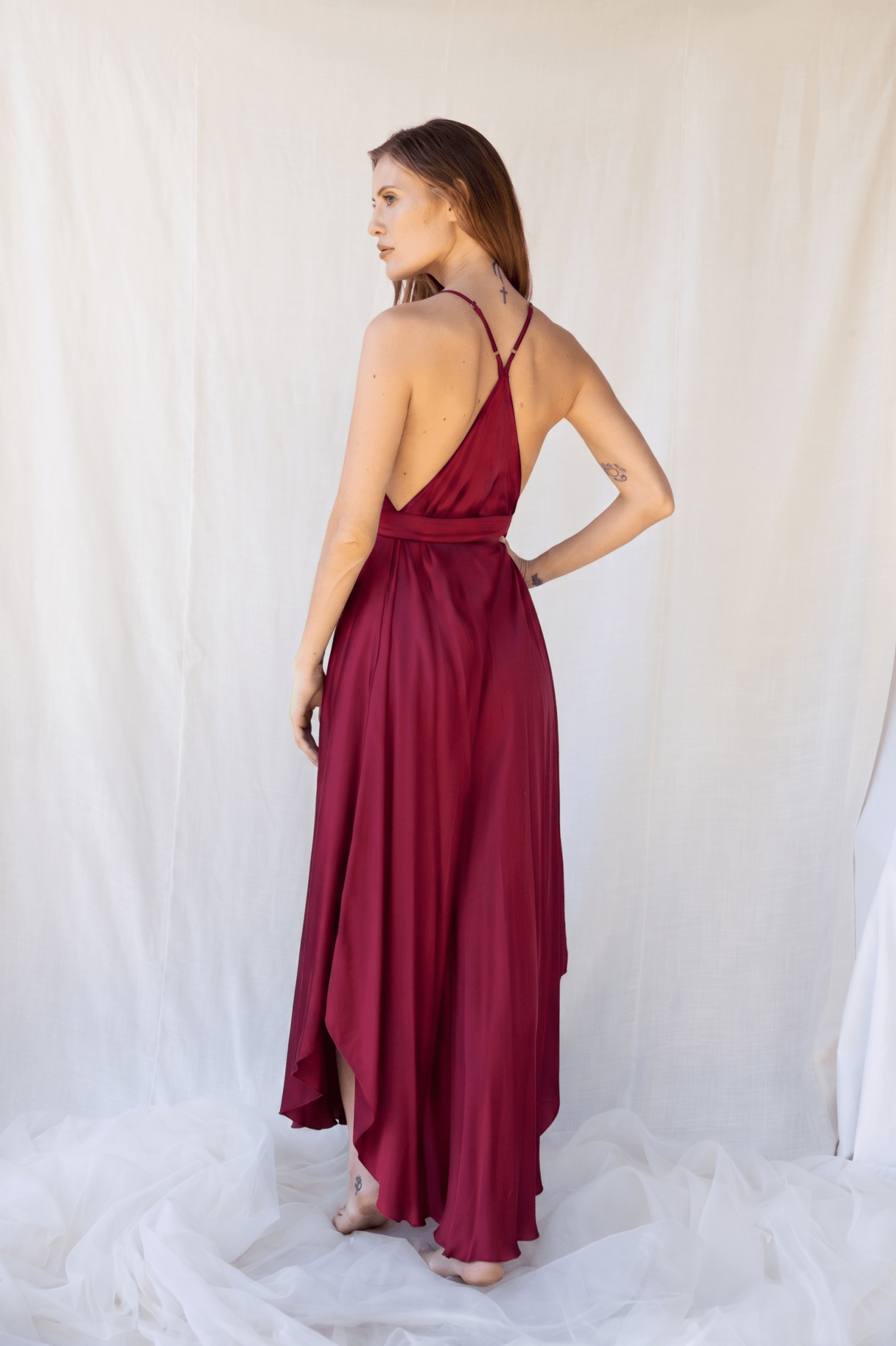 Mafalda Dress n.4 Burgundy - Bohemia Couture