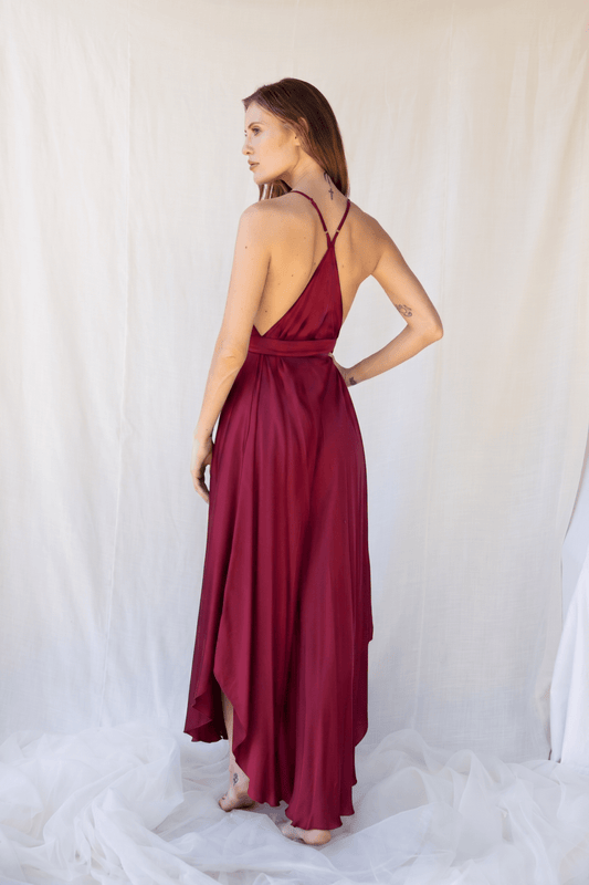 Mafalda Dress n.4 Burgundy - Bohemia Couture