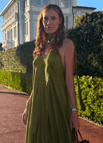 Mafalda Dress n.5 Olive Green - Bohemia Couture